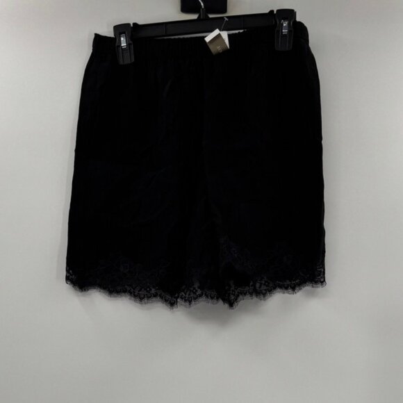 J.Crew 5" Stratus lace-trim short in textured satin - Picture 7 of 8